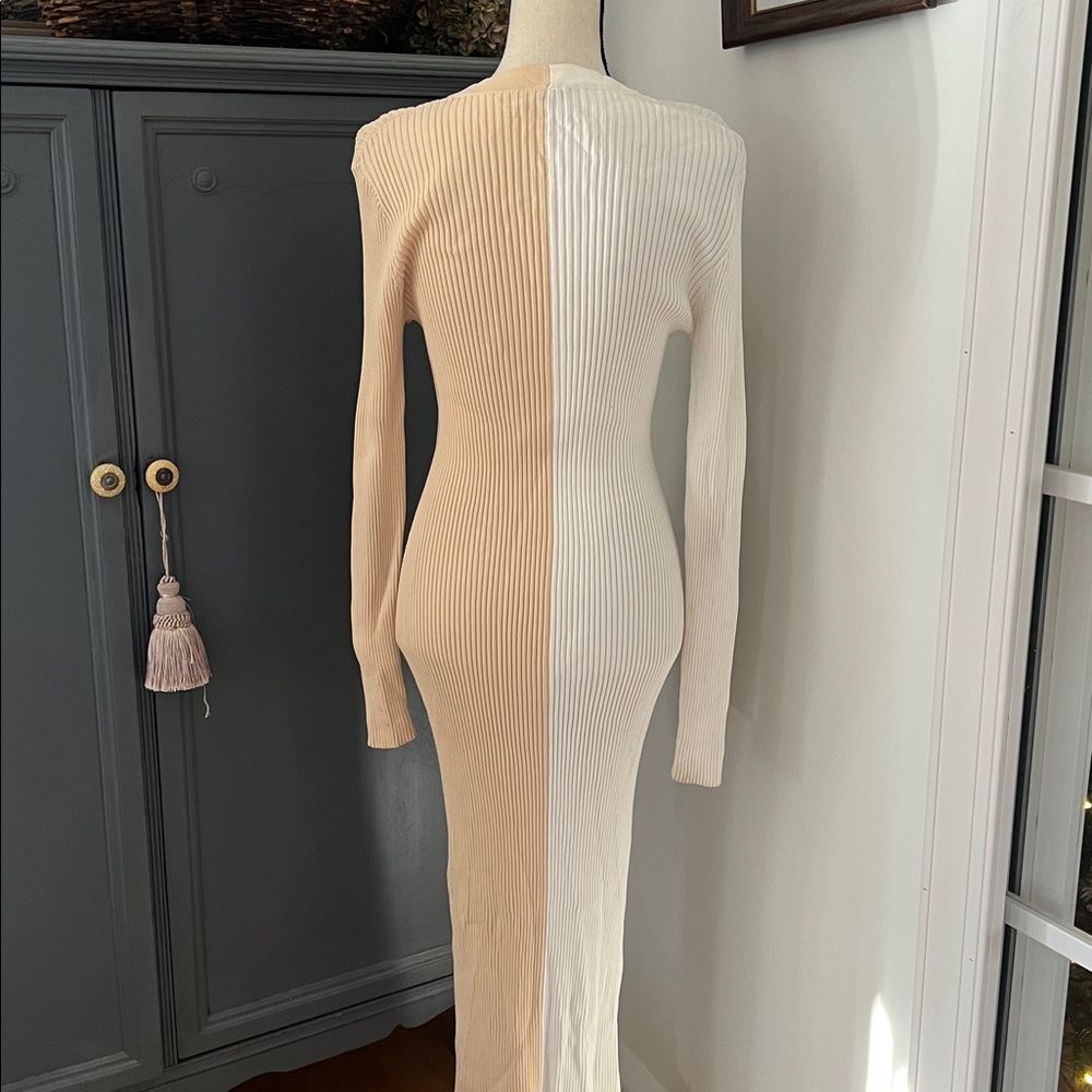 STAUD Shoko Colorblock Ribbed Midi Dress - Picture 7 of 7